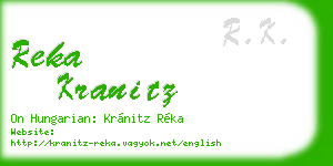 reka kranitz business card